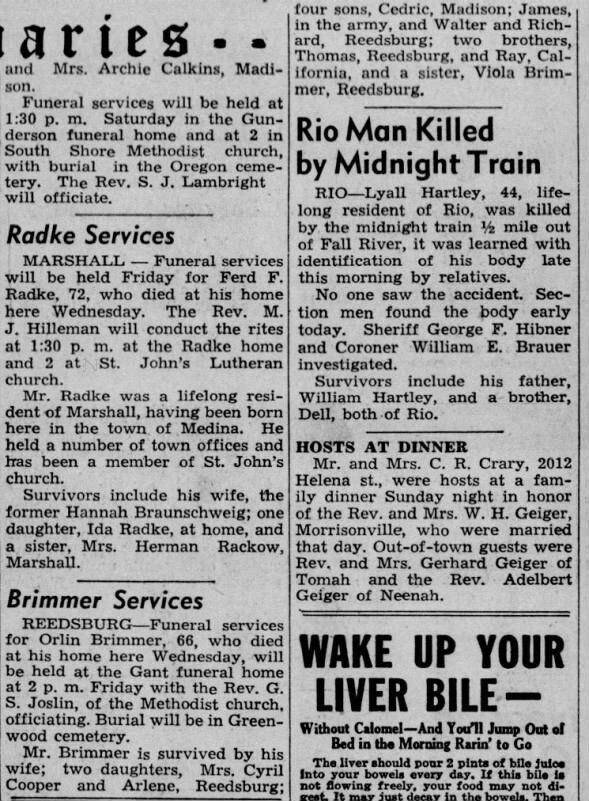 Clipping from Wisconsin State Journal